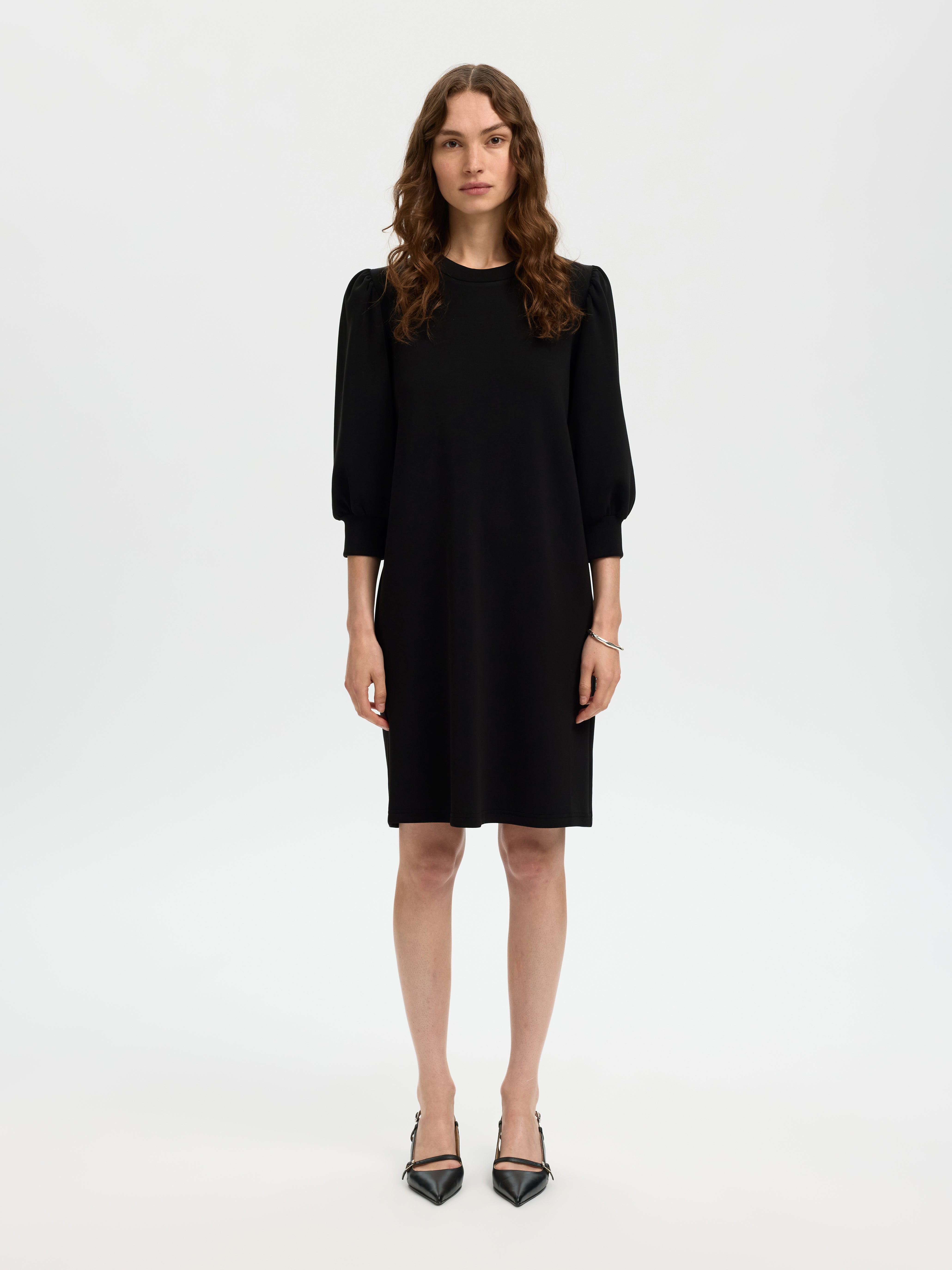 SLFTENNY 3/4 SHORT SWEAT DRESS NOOS Black