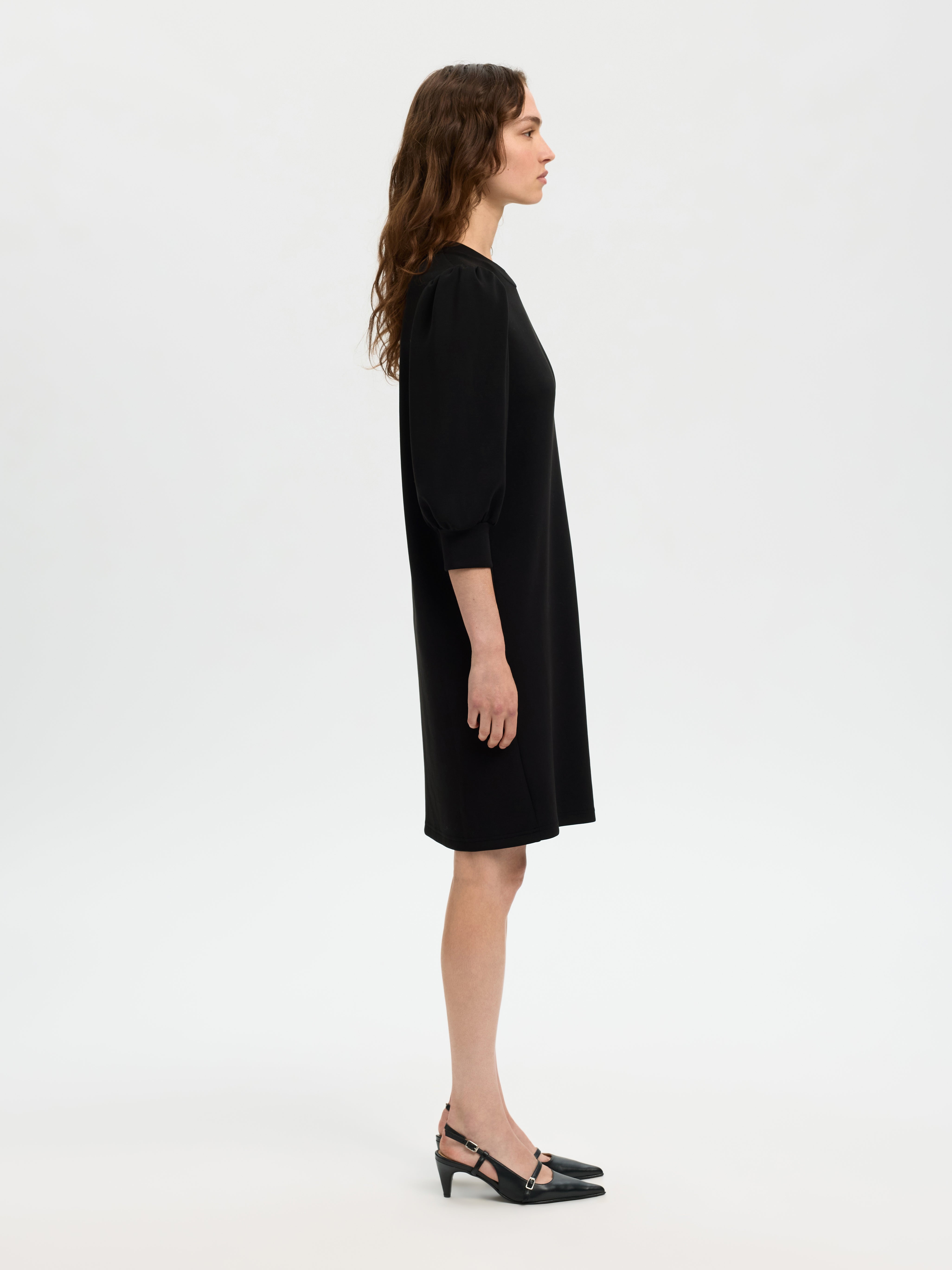 SLFTENNY 3/4 SHORT SWEAT DRESS NOOS Black