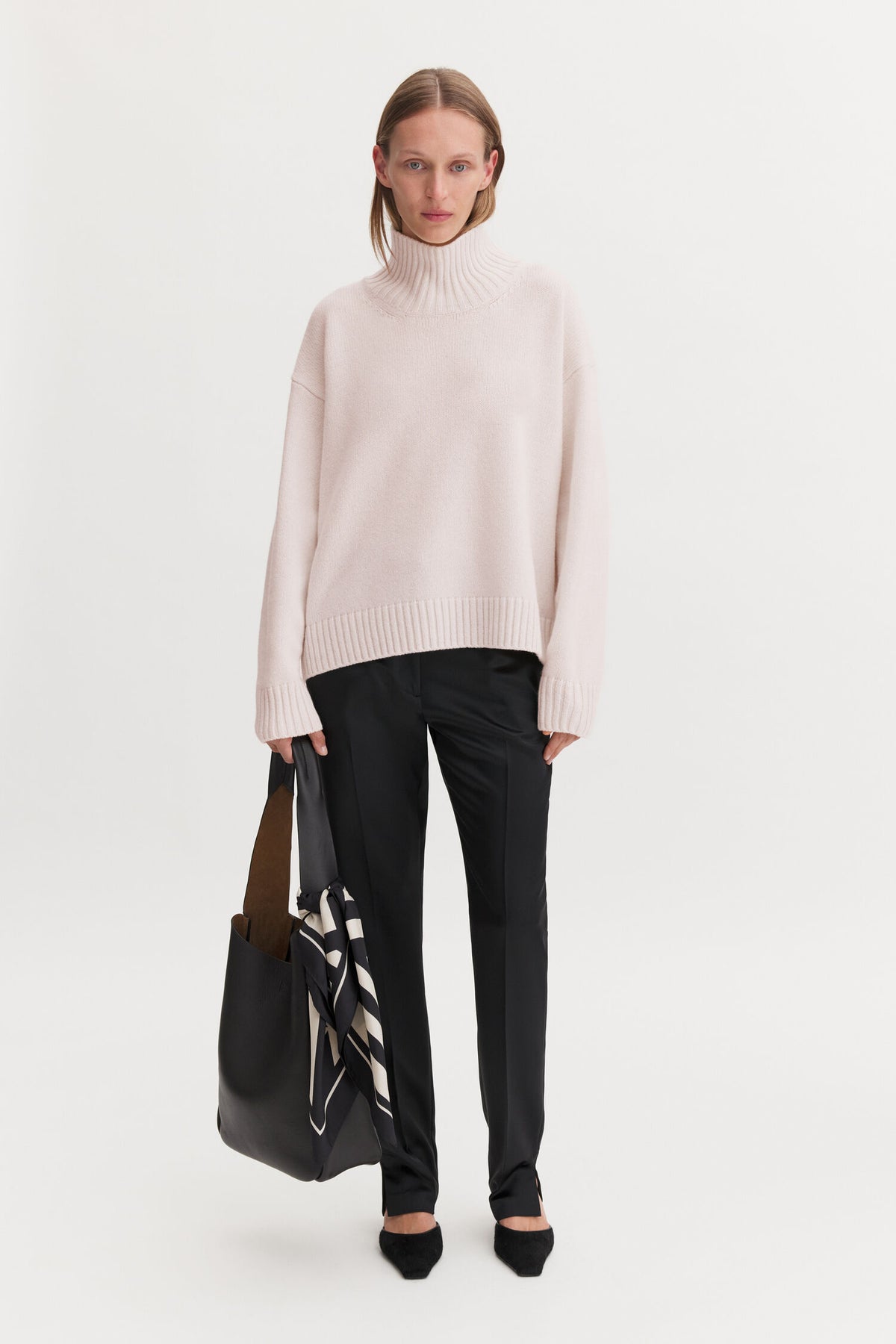 Filippa K naisten neulepusero Wool Cashmere Turtleneck Sweat, Soft Rose