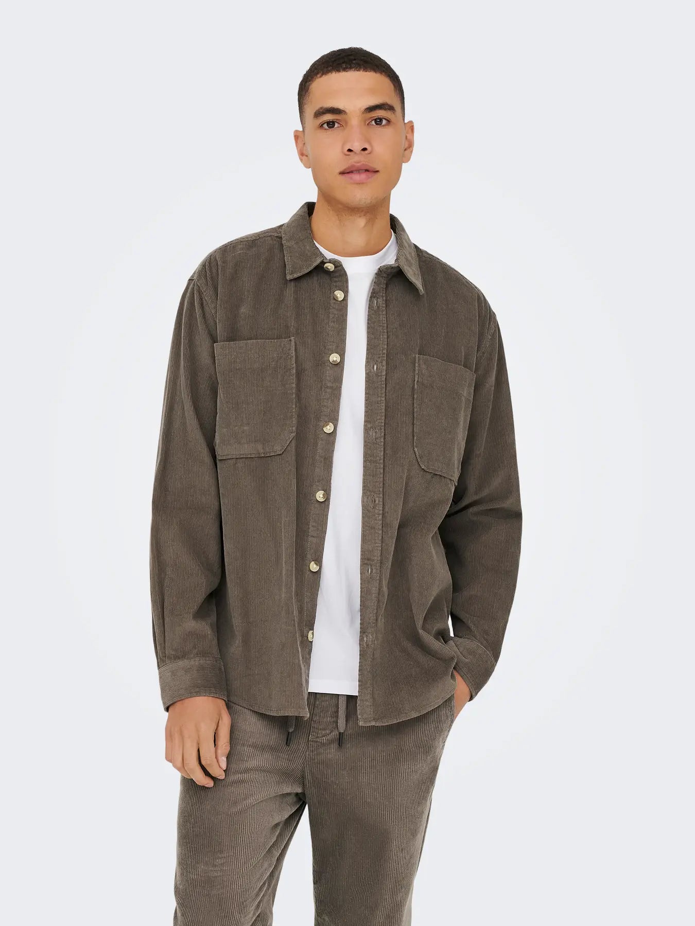 ONSALP RLX 2PKT WASHD CORD LS SHIRT NOOS Falcon