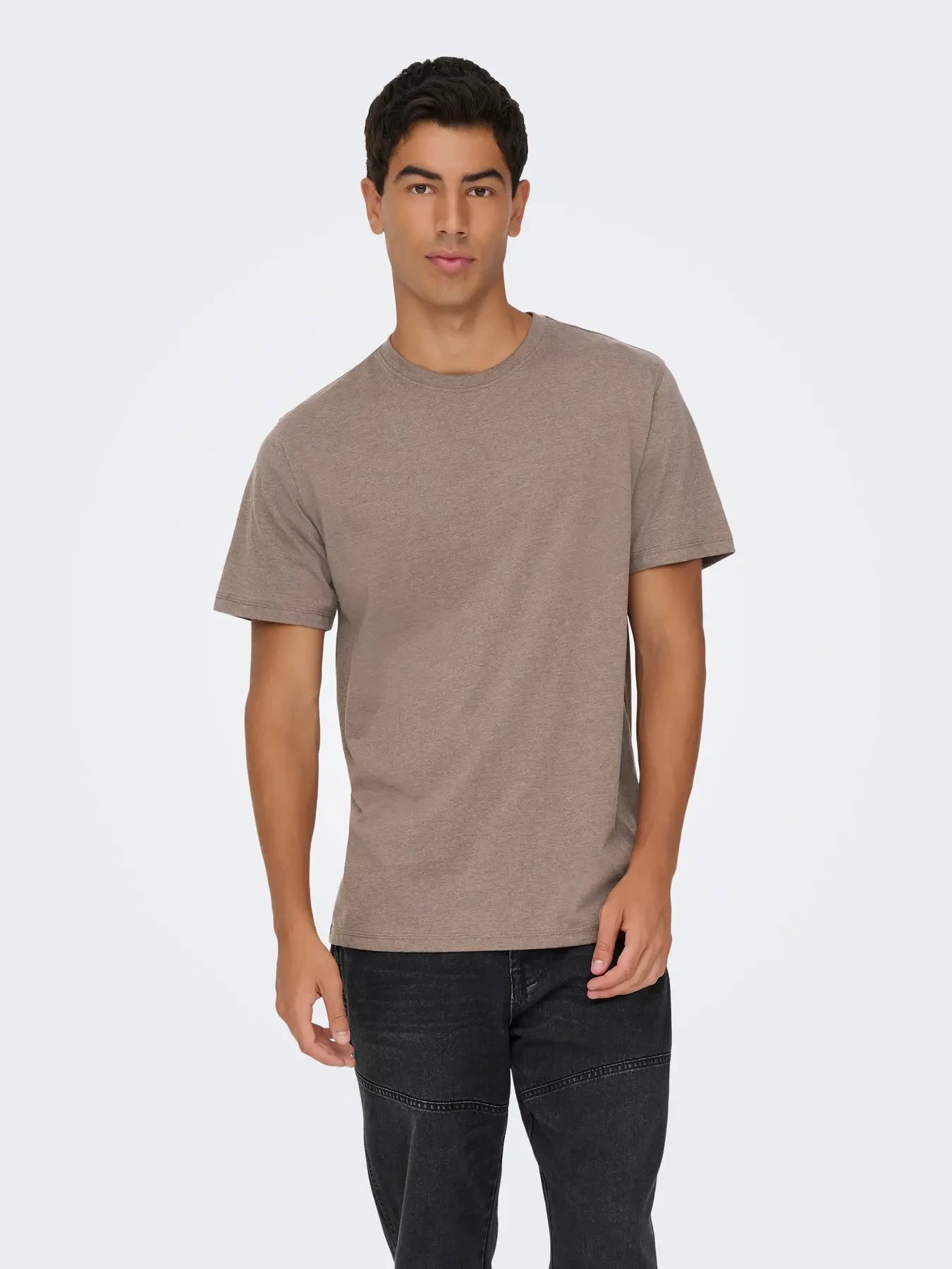 ONSMAX LIFE SS STITCH TEE NOOS Falcon MELANGE