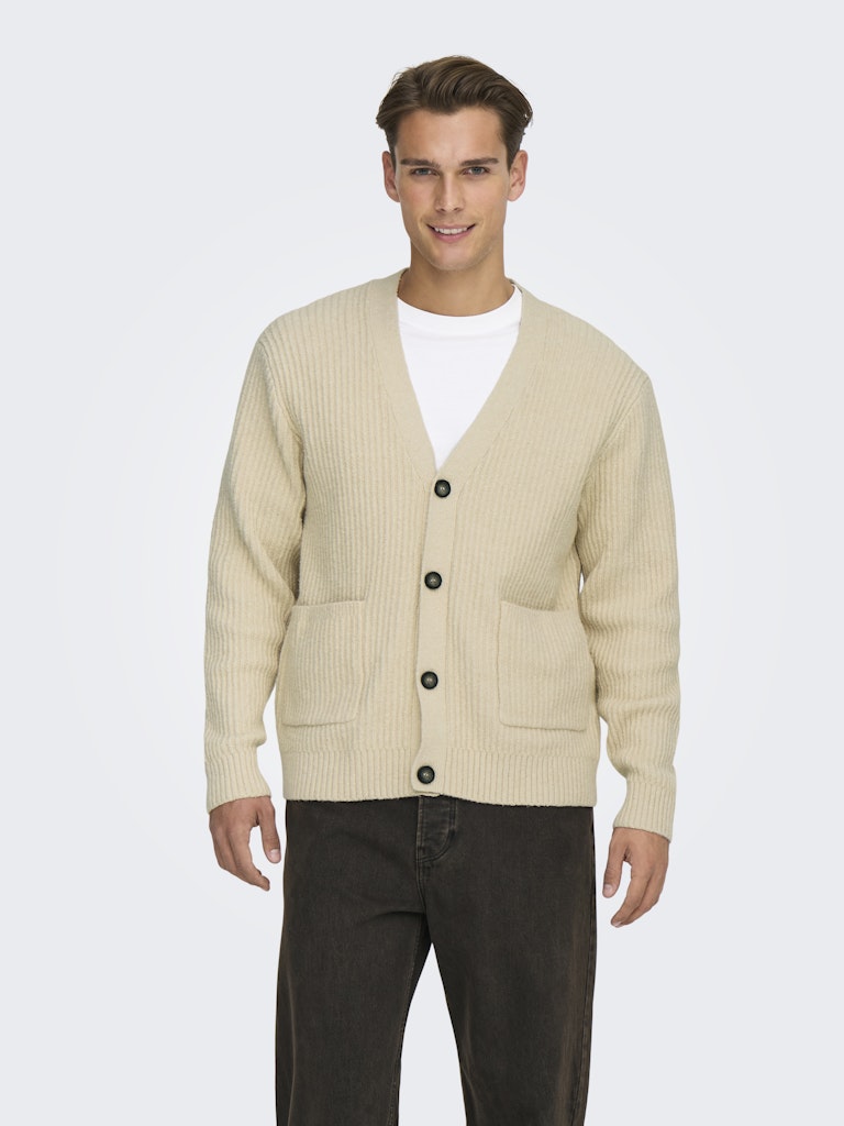 ONSFRAME RLX CARDIGAN KNIT Oatmeal
