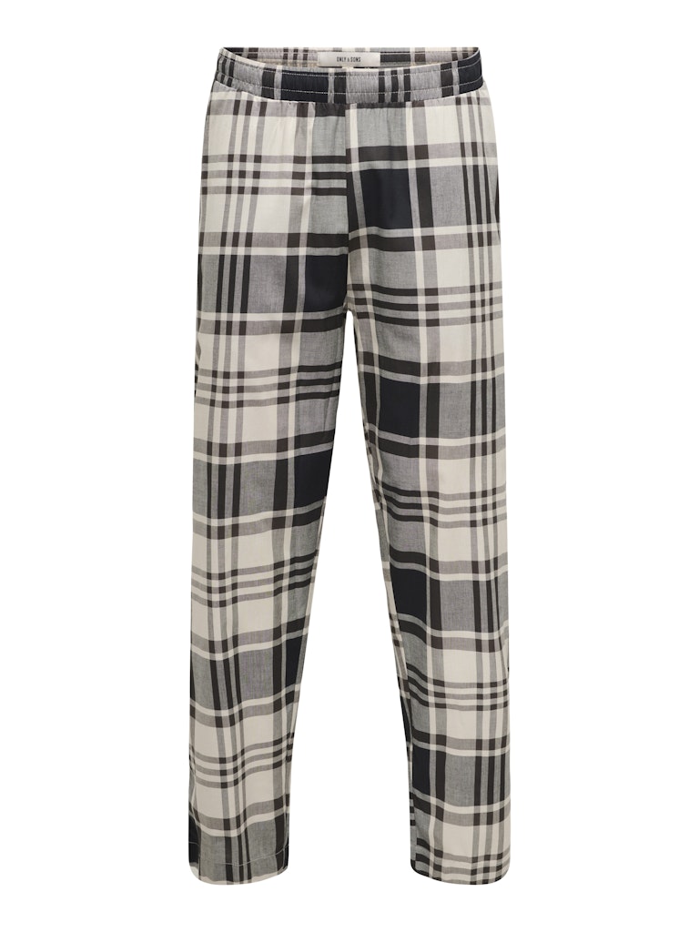 Only and Sons miesten pyjamahousut, ONSFEDERICO LOUNGEWEAR PANTS Silver Lining