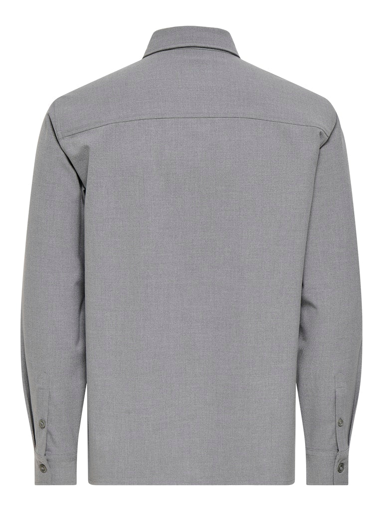 ONSVENUS REG OVERSHIRT NOOS Light Grey Melange