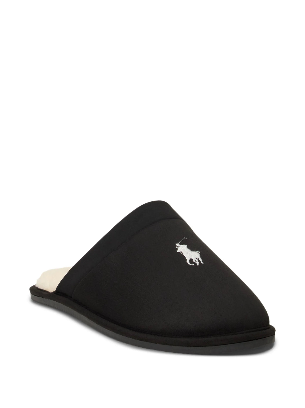Polo Ralph Lauren miesten tossut Klarence Microsuede Scuff Slipper, musta/kermanvalkoinen