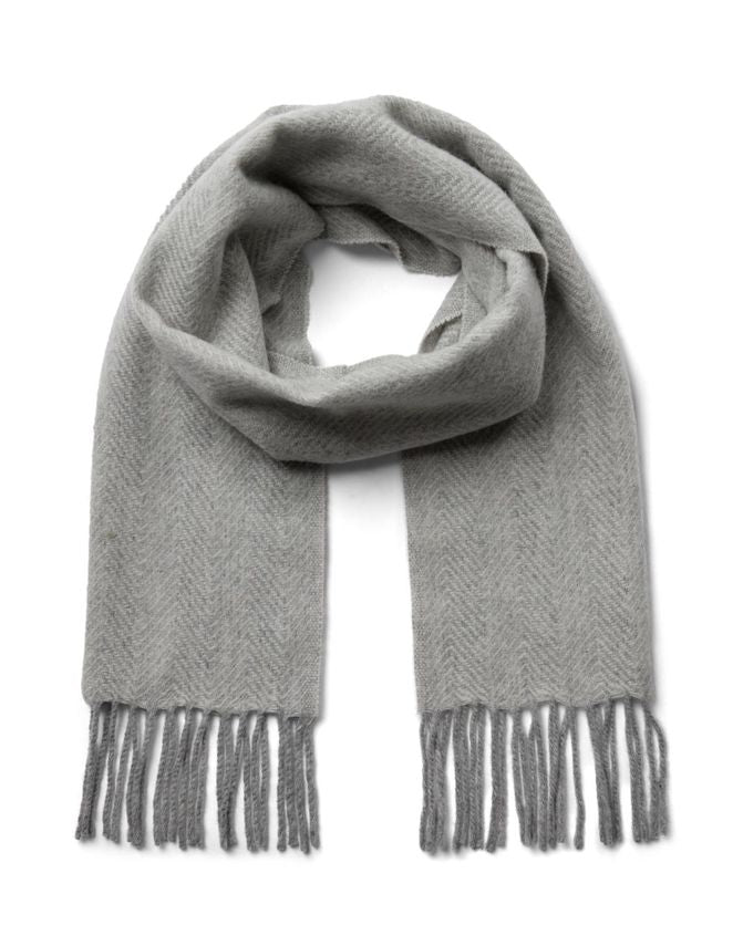 Gino Marcello huivi Heringbone Scarf, vaaleanharmaa