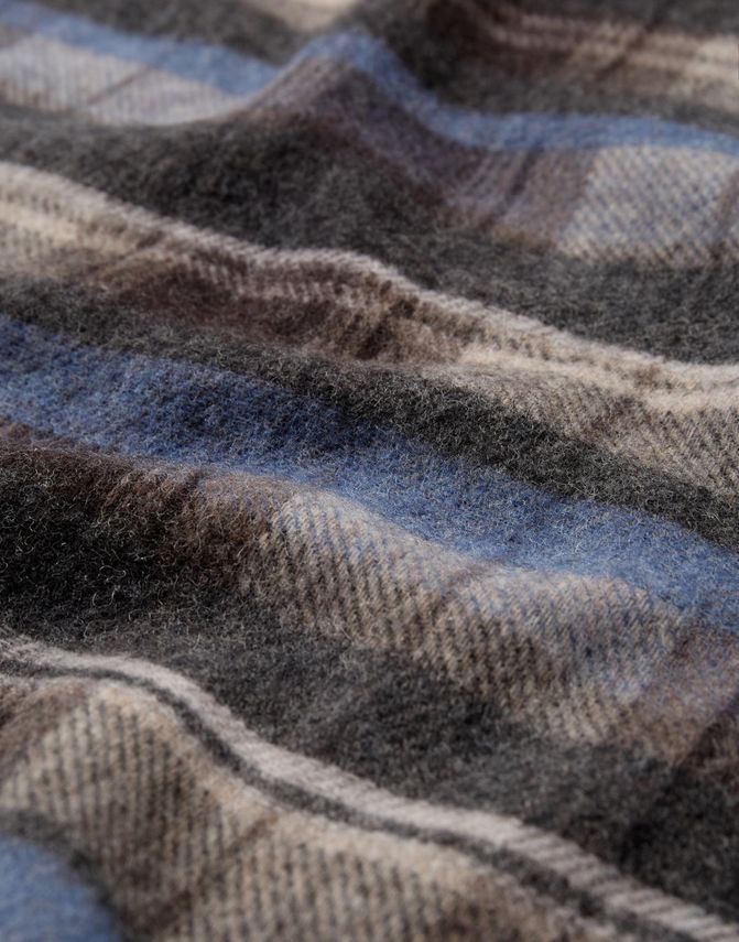 Gino Marcello miesten huivi Checked Scarf, ruskea ruutu