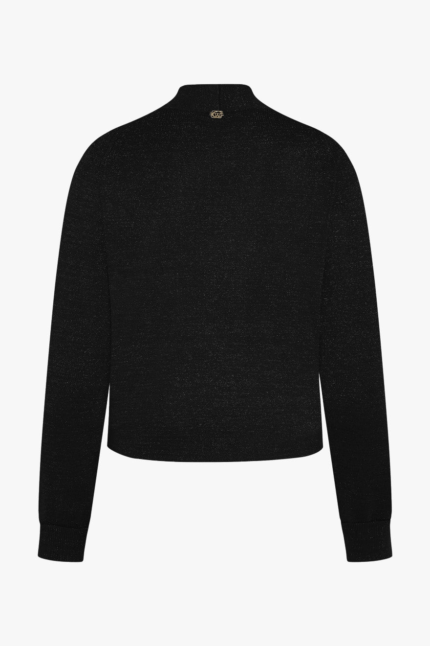 Claire naisten neuletakki Celine Cardigan Lurex, musta