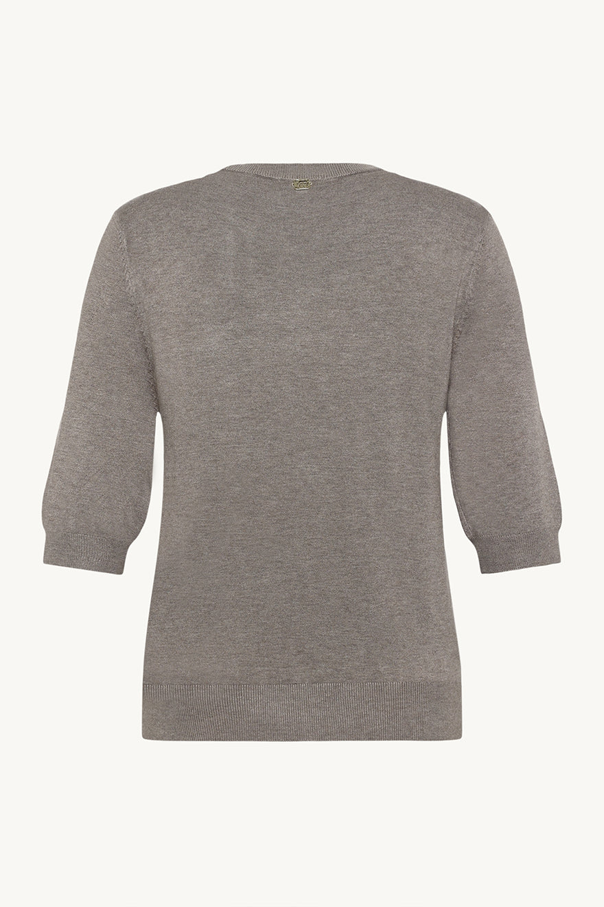 Claire naisten neulepusero Putri, ruskeanharmaa