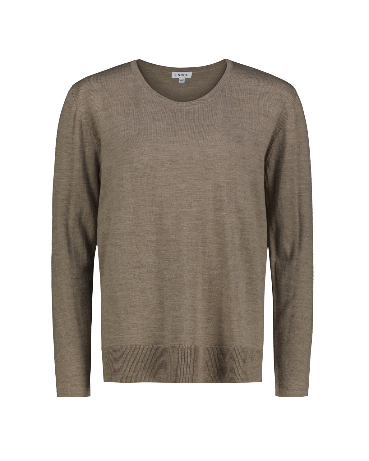 Sinnuu naisten neulepusero Laura merinoneule, vaalea beige