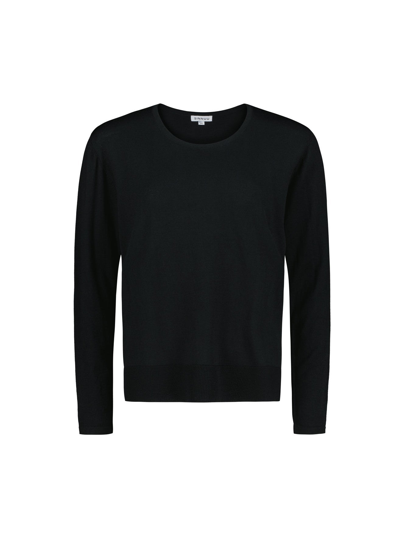 Sinnuu naisten neulepusero Laura merinoneule, musta