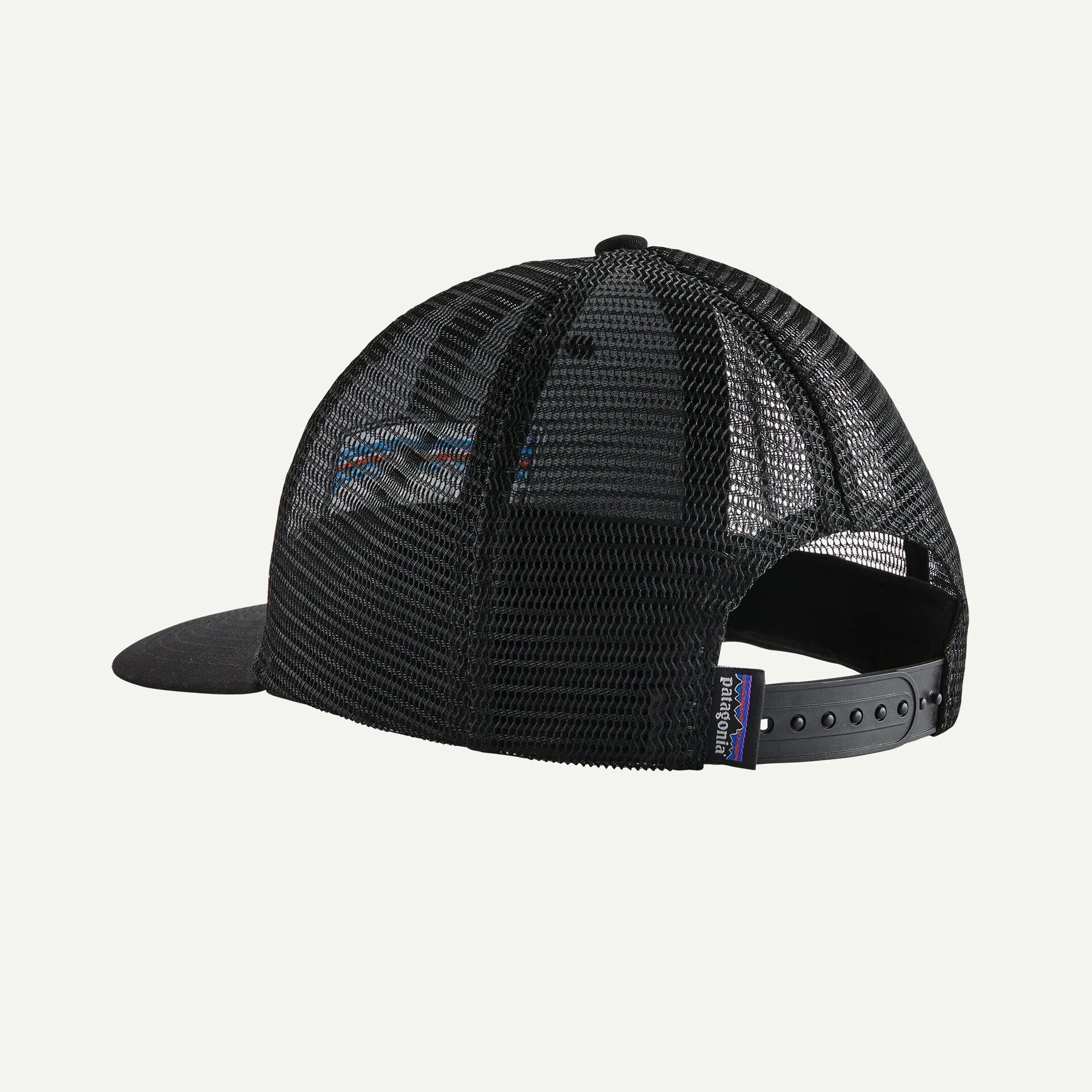 Patagonia lippis P-6 Logo Trucker Hat, musta