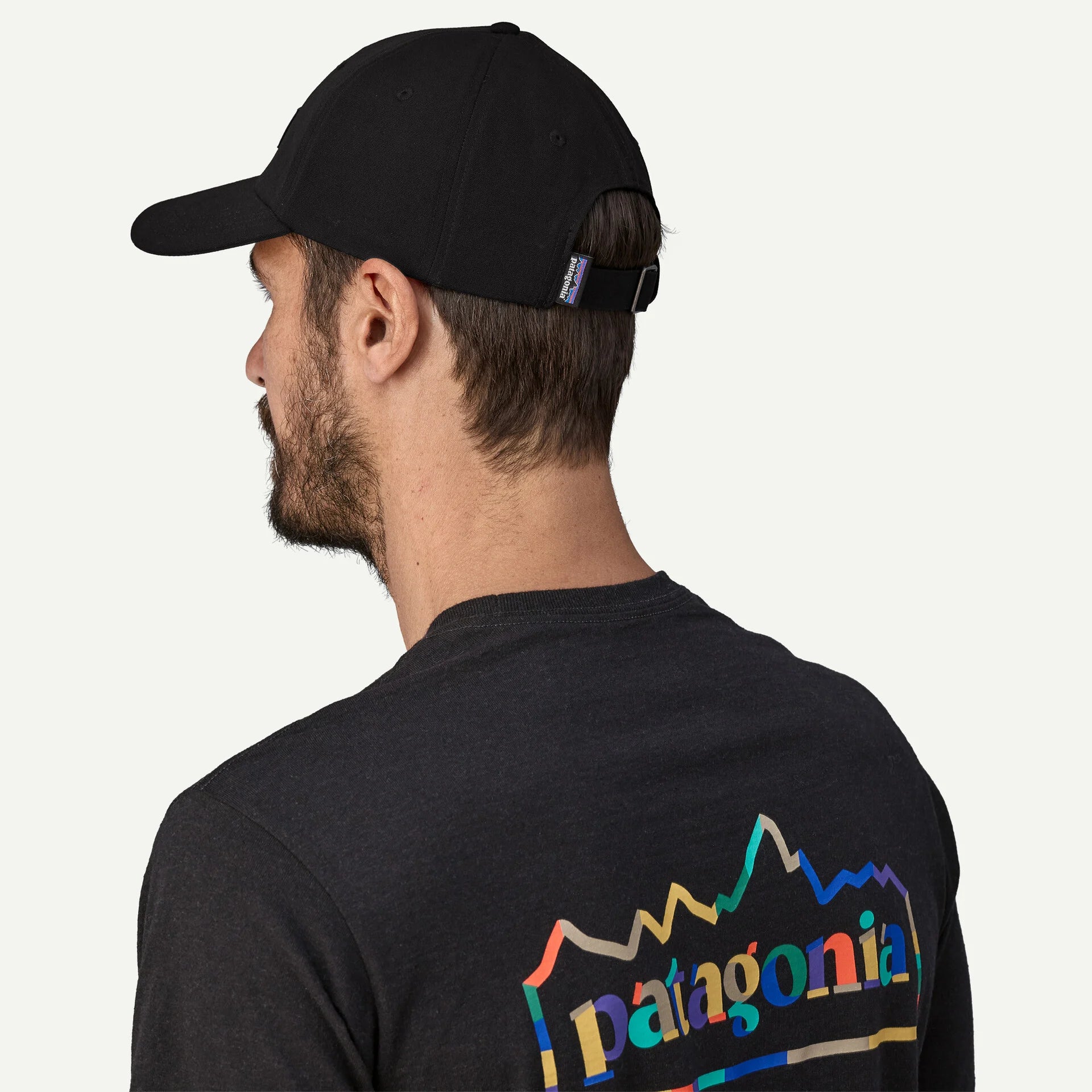 Patagonia lippis P-6 Label Trad Cap, musta