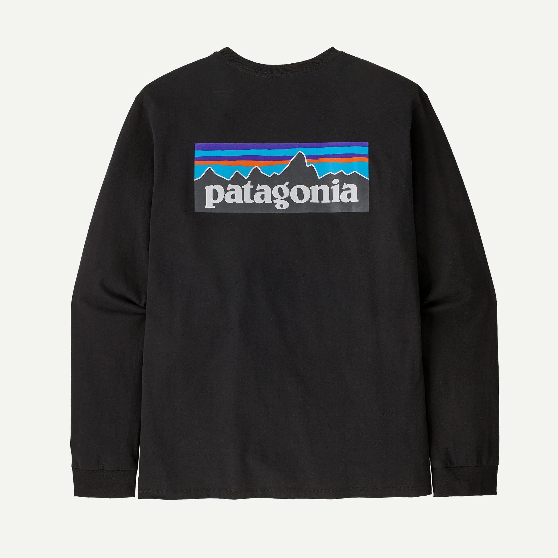 Patagonia miesten pitkähihainen paita M's L/S P-6 Logo Responsibili-Tee, musta
