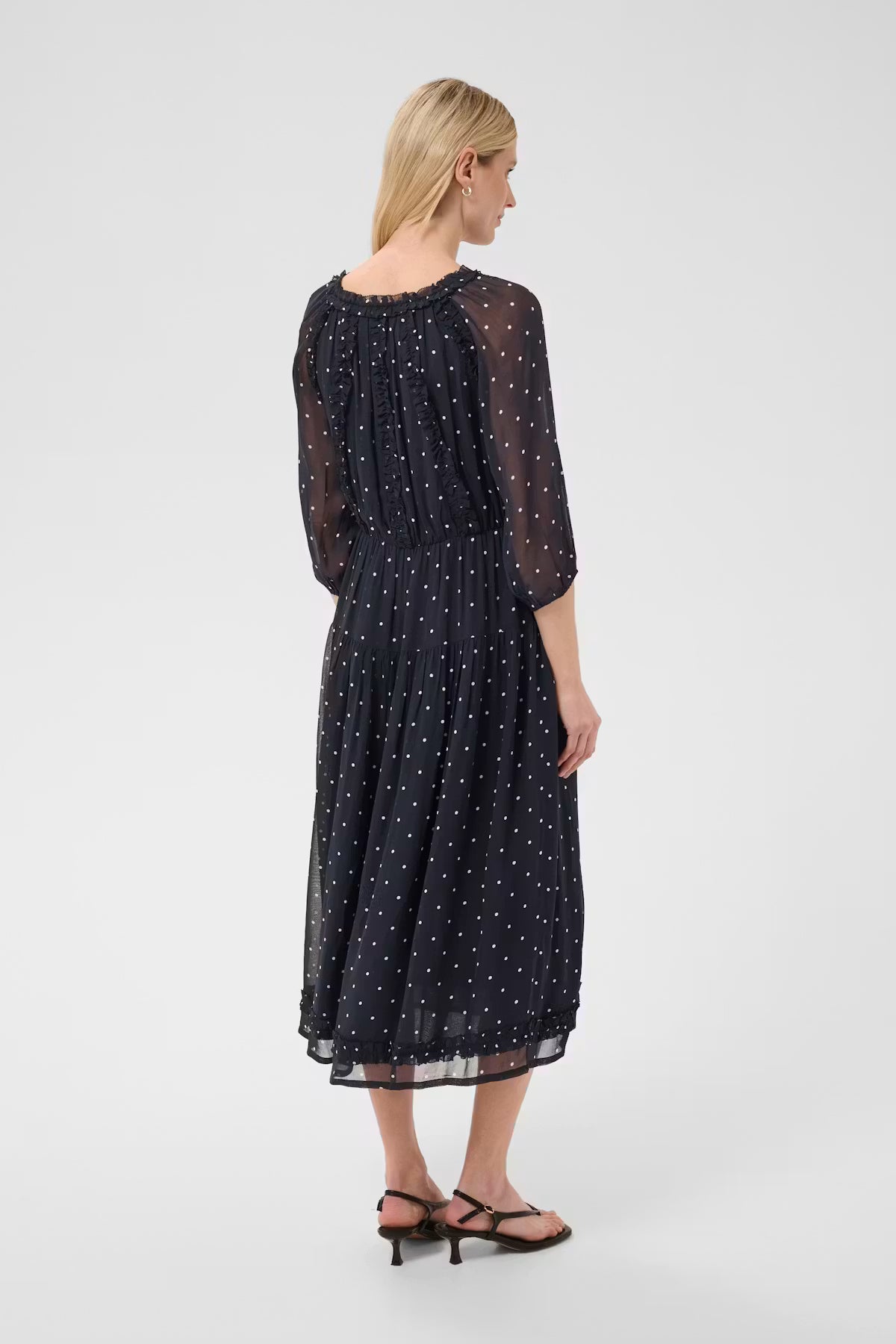 Part Two mekko DragaPW, Dark Navy Dot Print