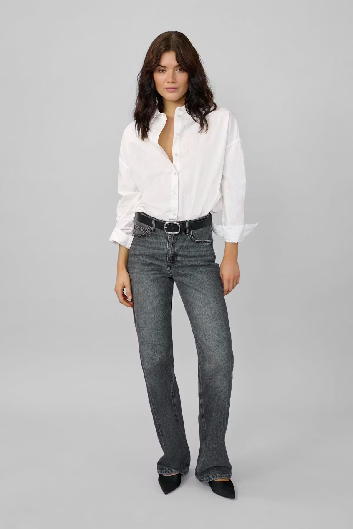 My Essential Wardrobe naisten paitapusero the Boxy Shirt, valkoinen