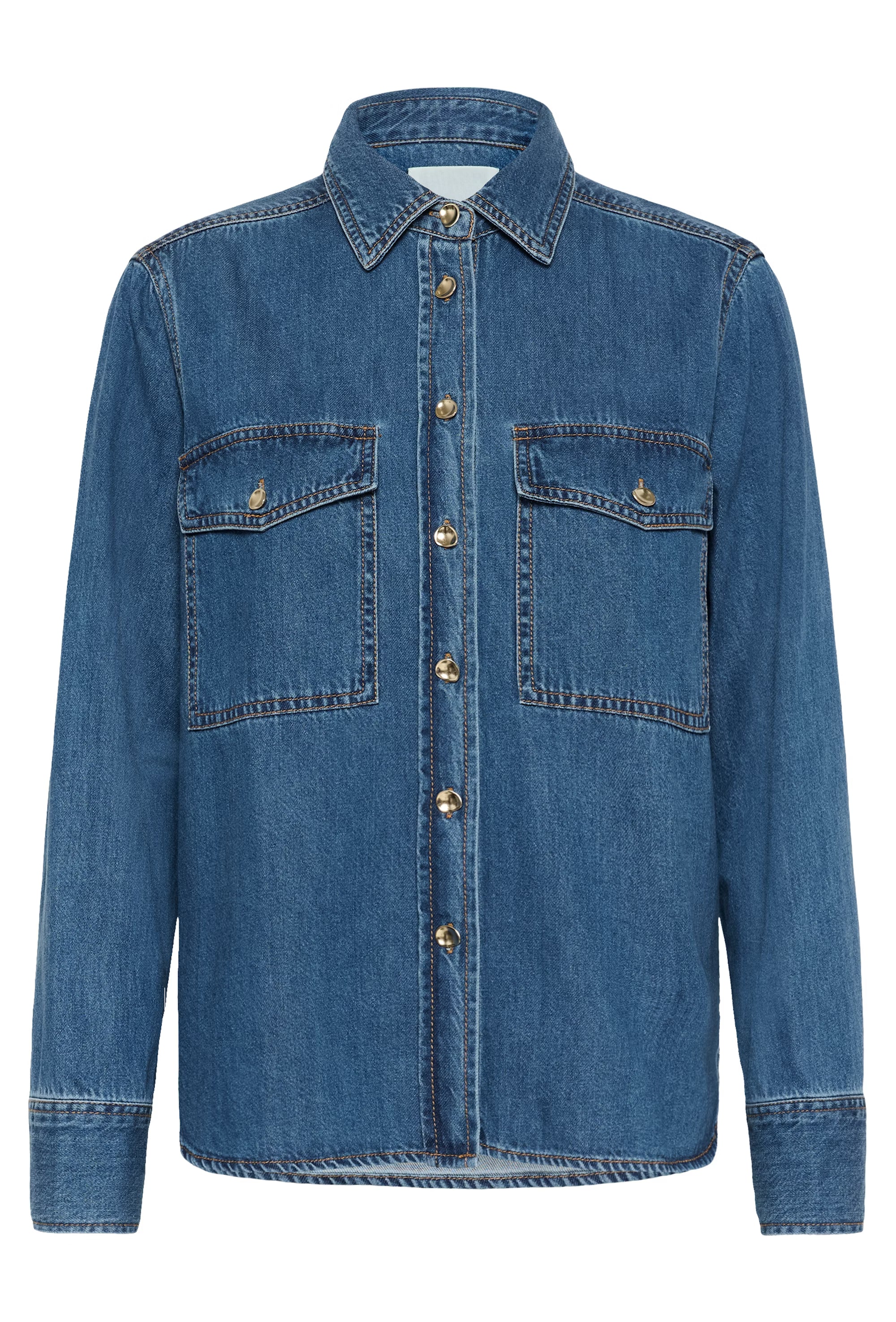 Part Two naisten paitapusero PayaPW SH, Medium Blue Denim