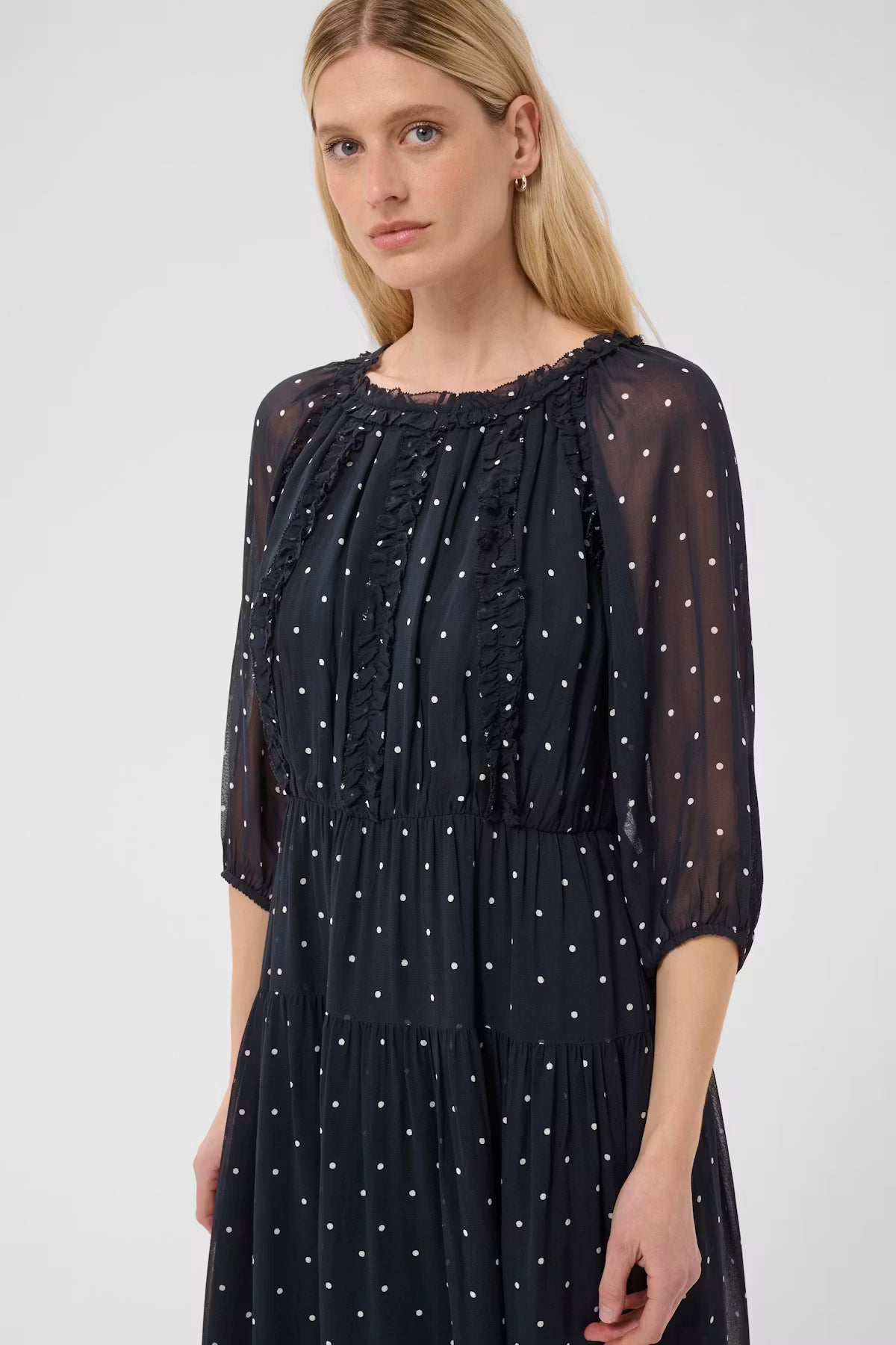 Part Two mekko DragaPW, Dark Navy Dot Print