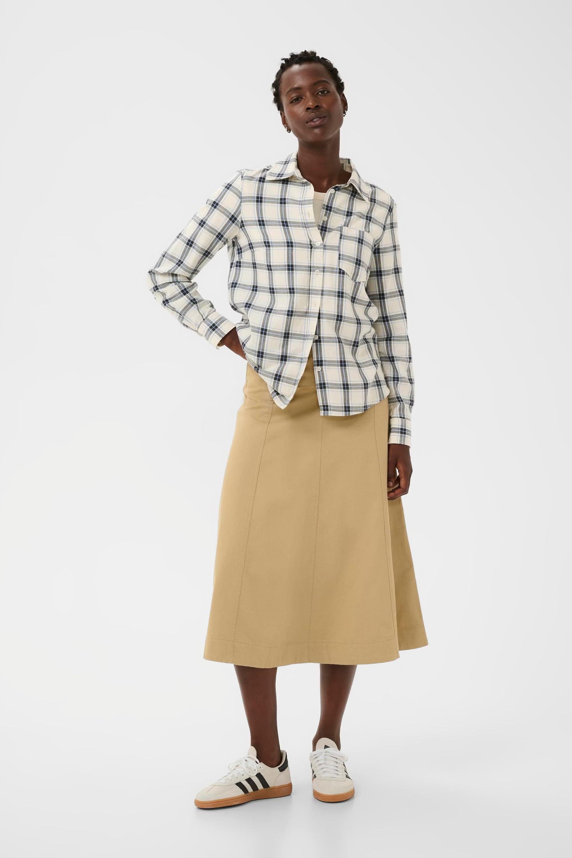 Part Two naisten paitapusero K-Yanapw SH, Navy Check