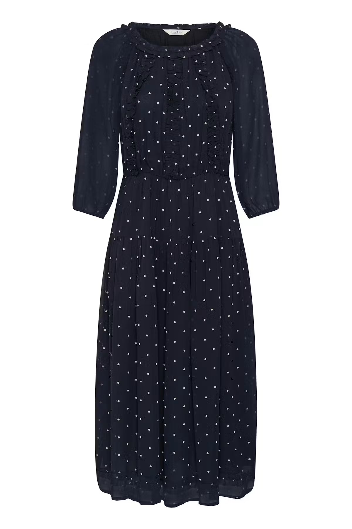Part Two mekko DragaPW, Dark Navy Dot Print