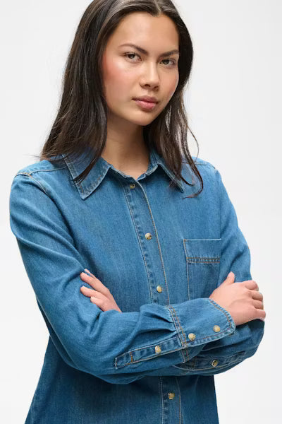InWear naisten farkkupaita Glenniw Shirt, Faded Blue