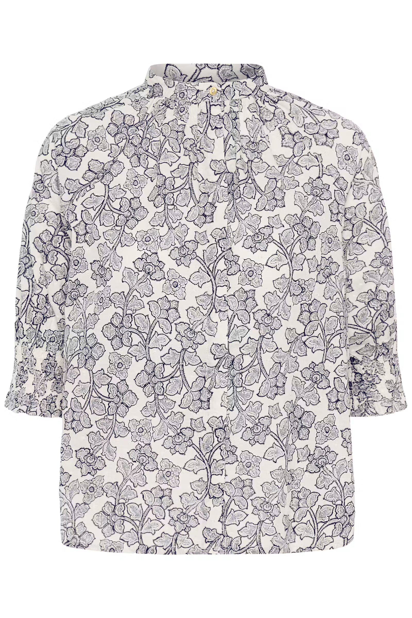 Part Two naisten pusero AlmerasPW Shirt, Dark Navy Leaf Print