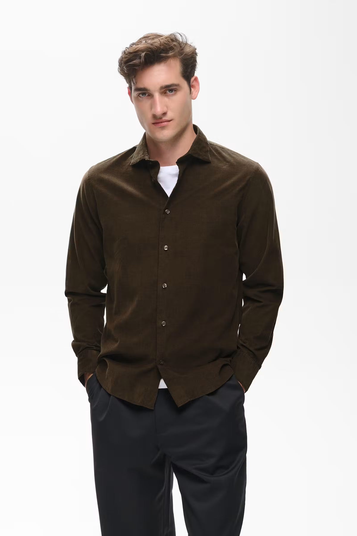 Matinique miesten kauluspaita Mamarc Shirt, Turkish Coffee