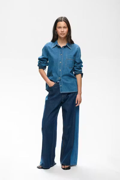 InWear naisten farkkupaita Glenniw Shirt, Faded Blue
