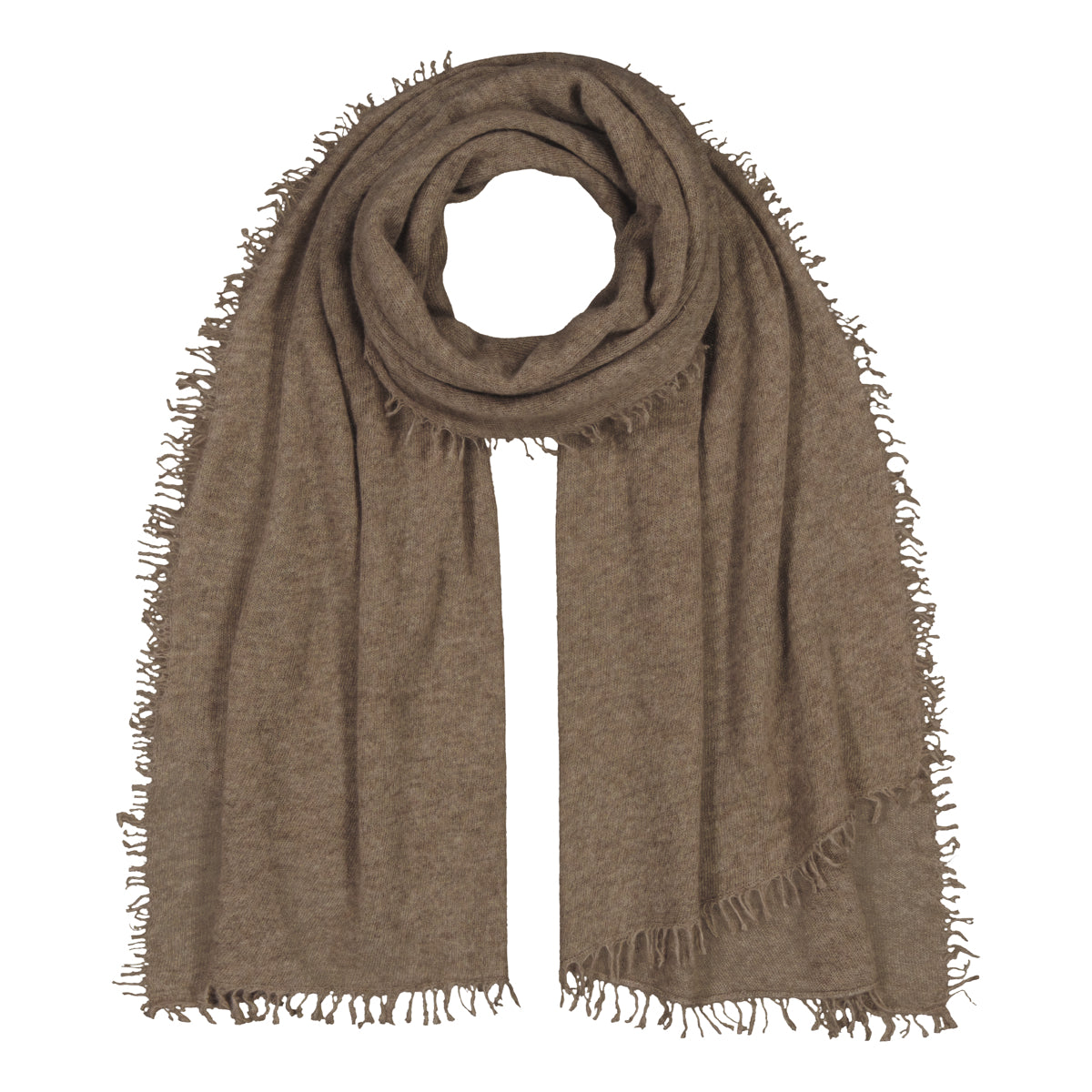 Klement naisten huivi Cashmere huivi 100, ruskeanharmaa