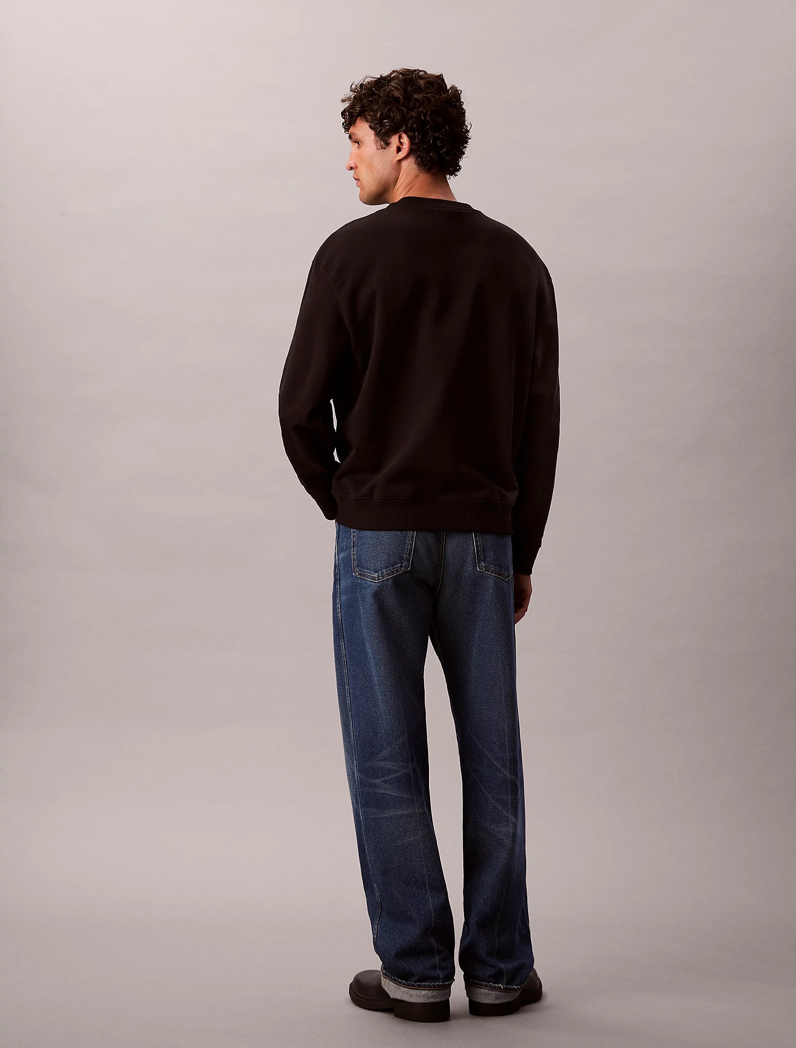 Calvin Klein Jeans miesten collegepaita LS EU 350Terry Monologo CN Swtsh, musta