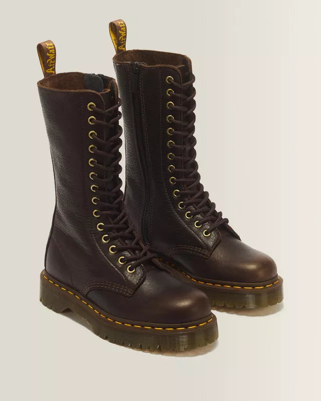 Dr. Martens naisten maiharit 1BB Bex Brown Leather High, tummanruskea