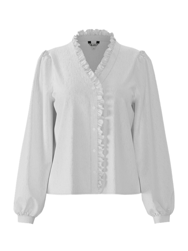Object naisten paita, OBJGEMMA DEA L/S RE SHIRT E DIV Bright White