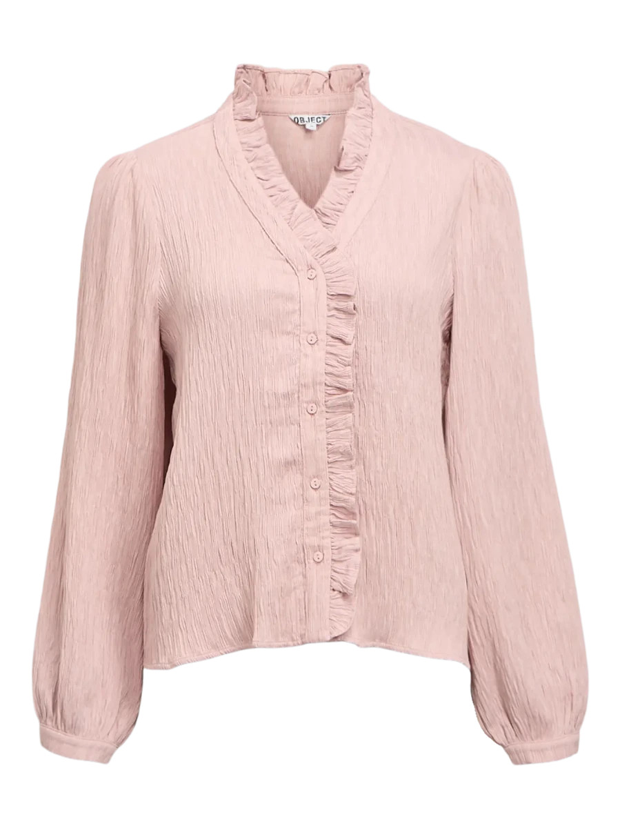 Object naisten paita, OBJGEMMA DEA L/S RE SHIRT E DIV Rose Elegance