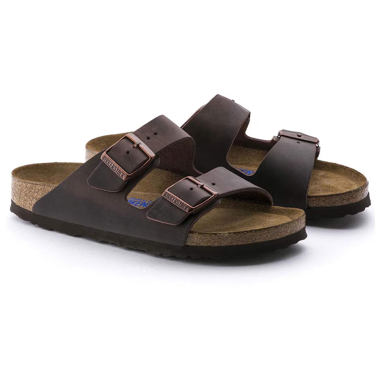 Birkenstock unisex sandaalit Arizona Regular Leather Habana, tummanruskea