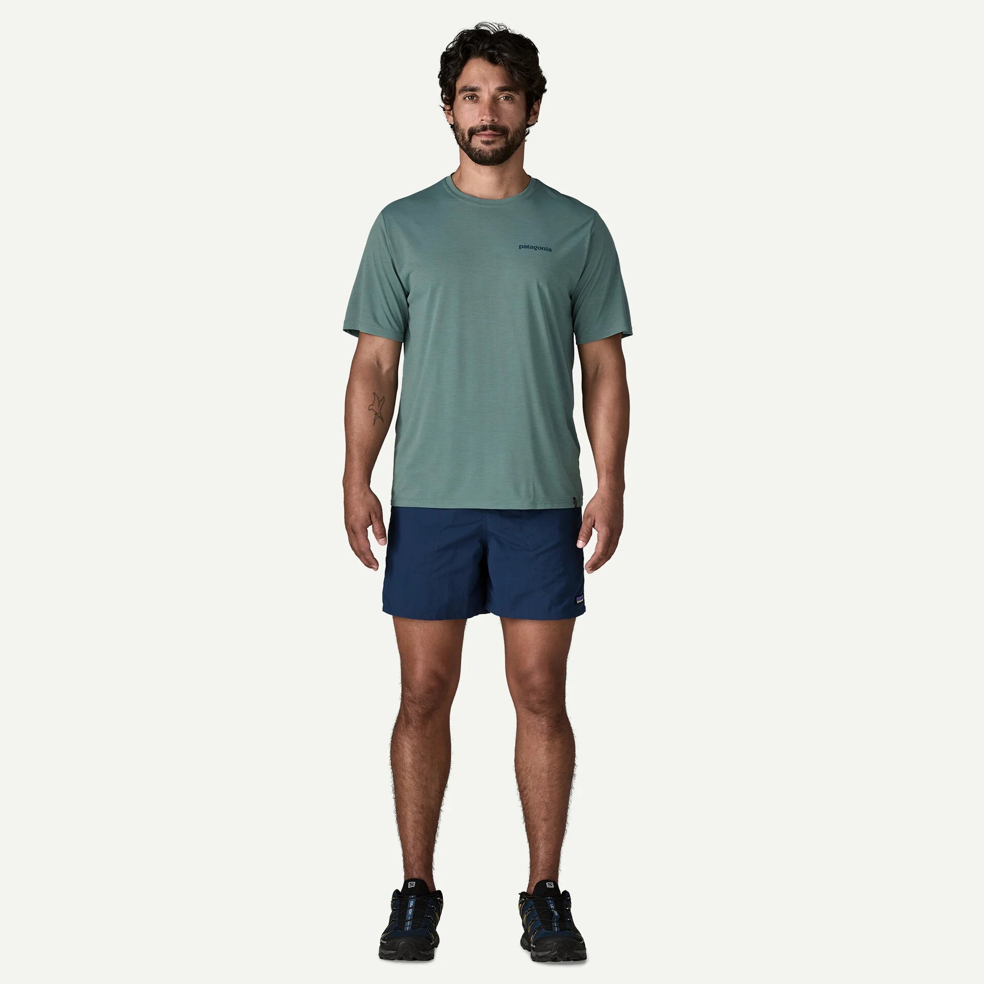 Patagonia miesten t-paita M's Cap Cool Daily Shirt - Boardshort Lo, sininen salvia