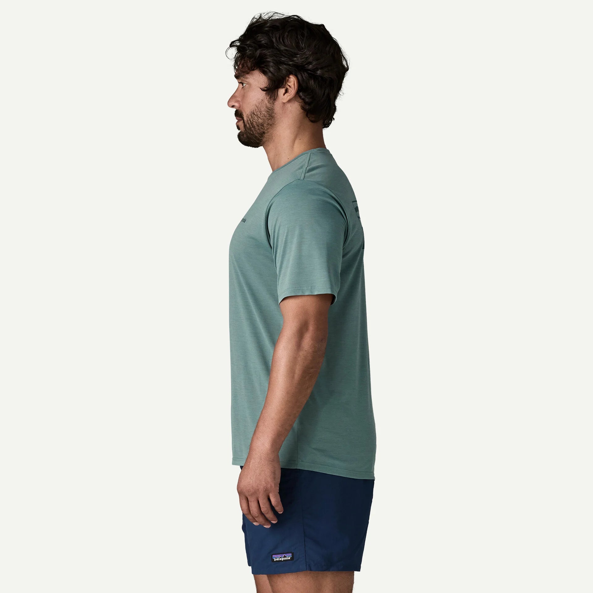 Patagonia miesten t-paita M's Cap Cool Daily Shirt - Boardshort Lo, sininen salvia