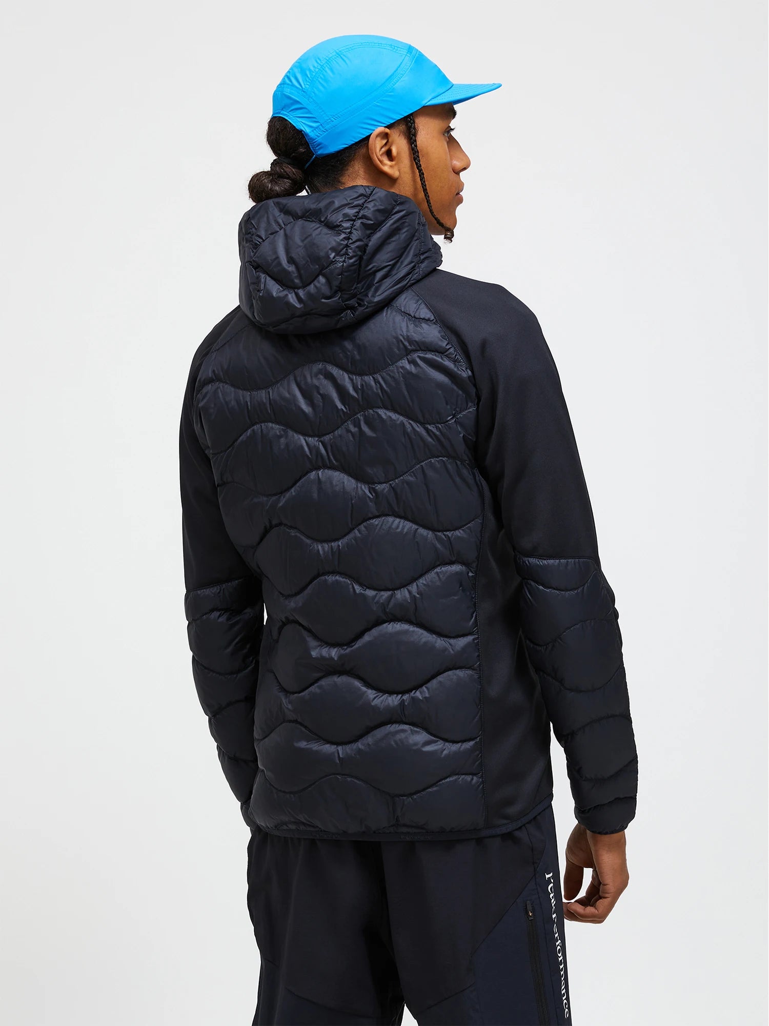 M HELIUM DOWN HYBRID HOOD JACKET MUSTA