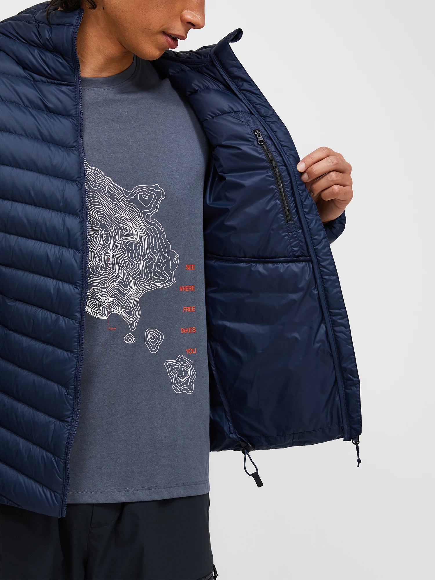 K M FROST DOWN HOOD JACKET TUMMANSININEN