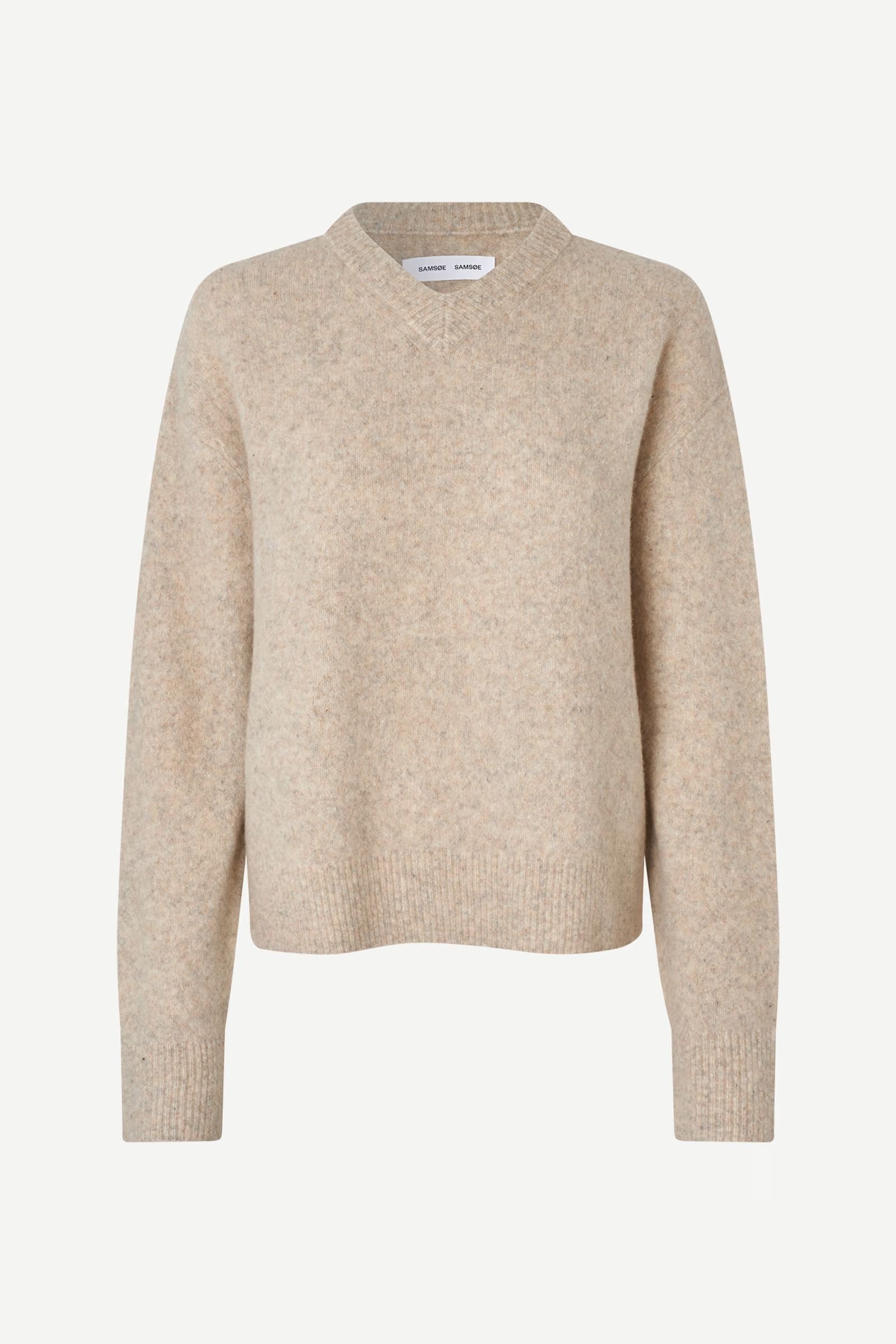 Samsoe and Samsoe Melody v-neck 15727, Vaalea beige