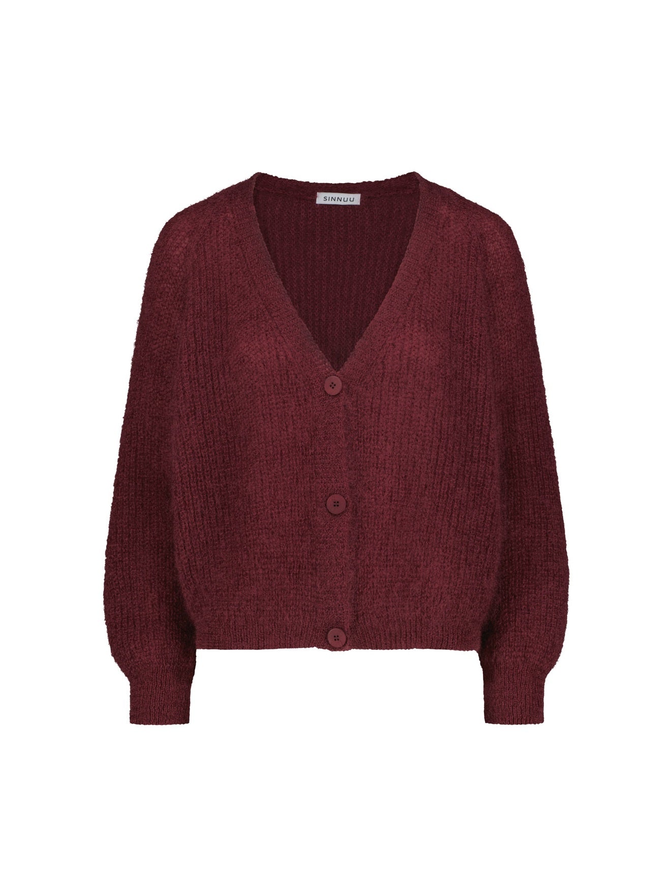 Sinnuu naisten neuletakki Sinnuu Candy Mohair Neuletakki, viininpunainen