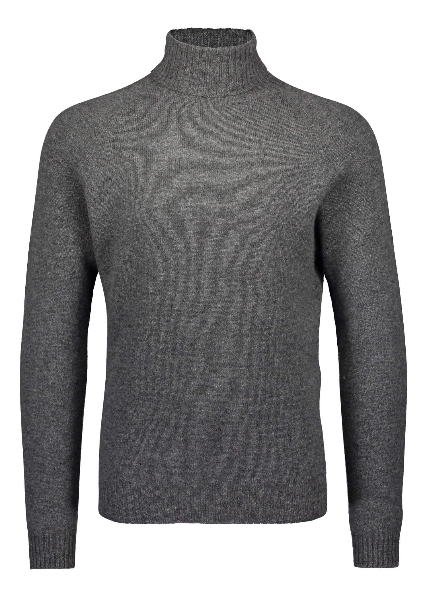 Sinnuu Miesten Neulepoolo ROLLNECK FINE MERINO WOOL MADE IN ITALY tummanharmaa