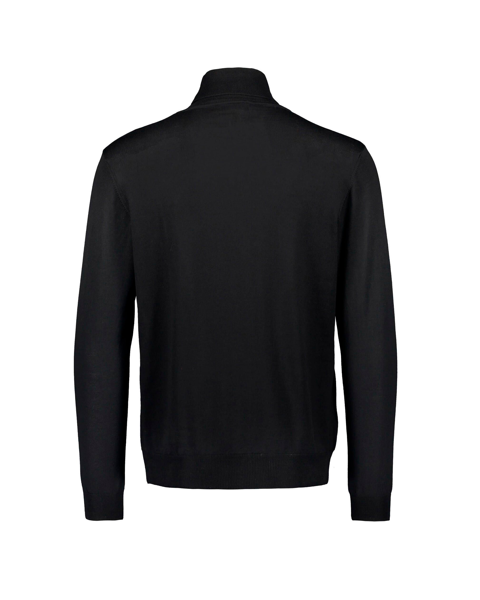 Sinnuu miesten pooloneule Rollneck Merino Wool Made in Italy, musta