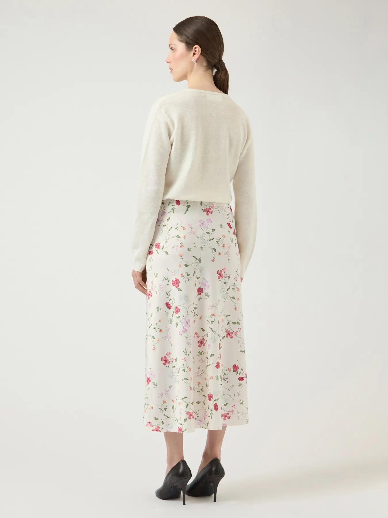 Y.A.S hame YASPella HW Midi Skirt S. Noos, Pristine Botalia