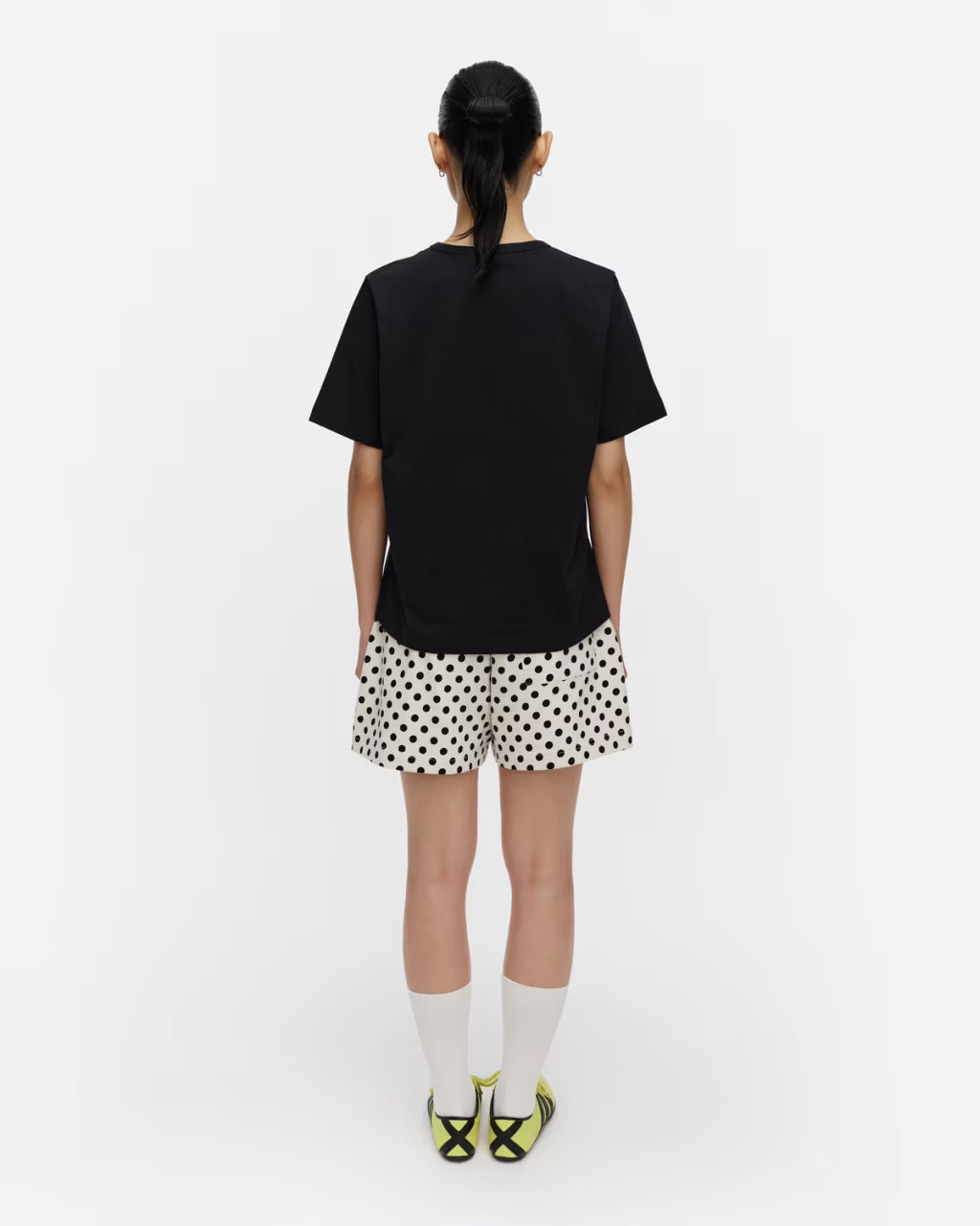 Marimekko naisten t-paita Erna Unikko Placement, musta