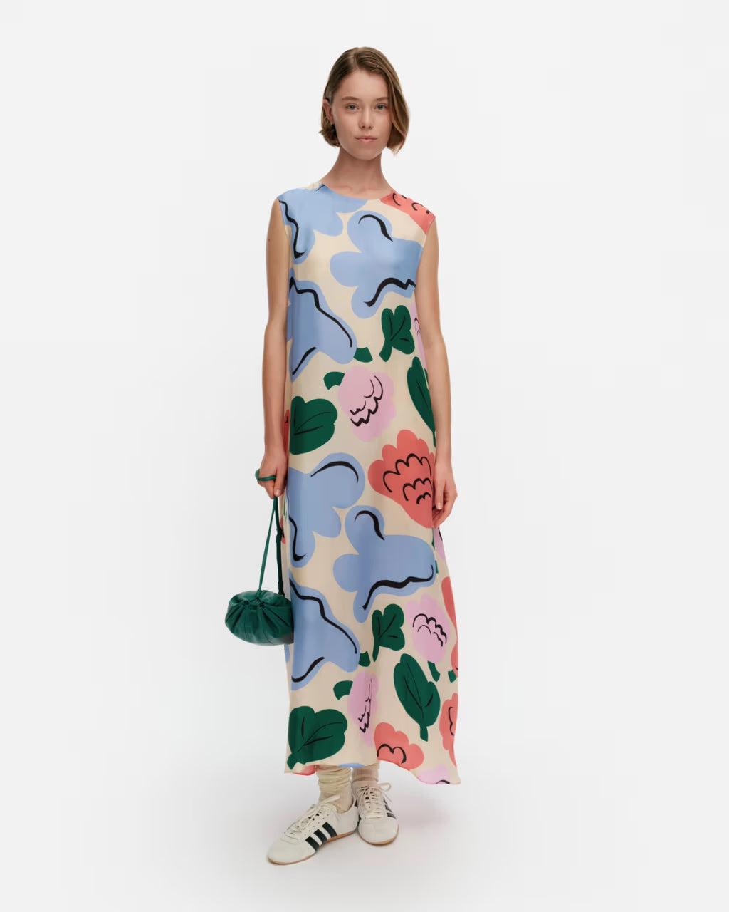 Marimekko naisten midimekko Migot Kukasta Kukkaan, monivärinen kuosi