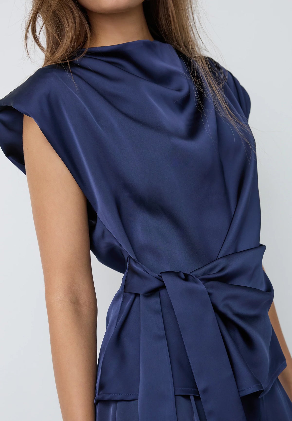 Co’Couture naisten toppi SafiraCC Pleat Top, tummansininen