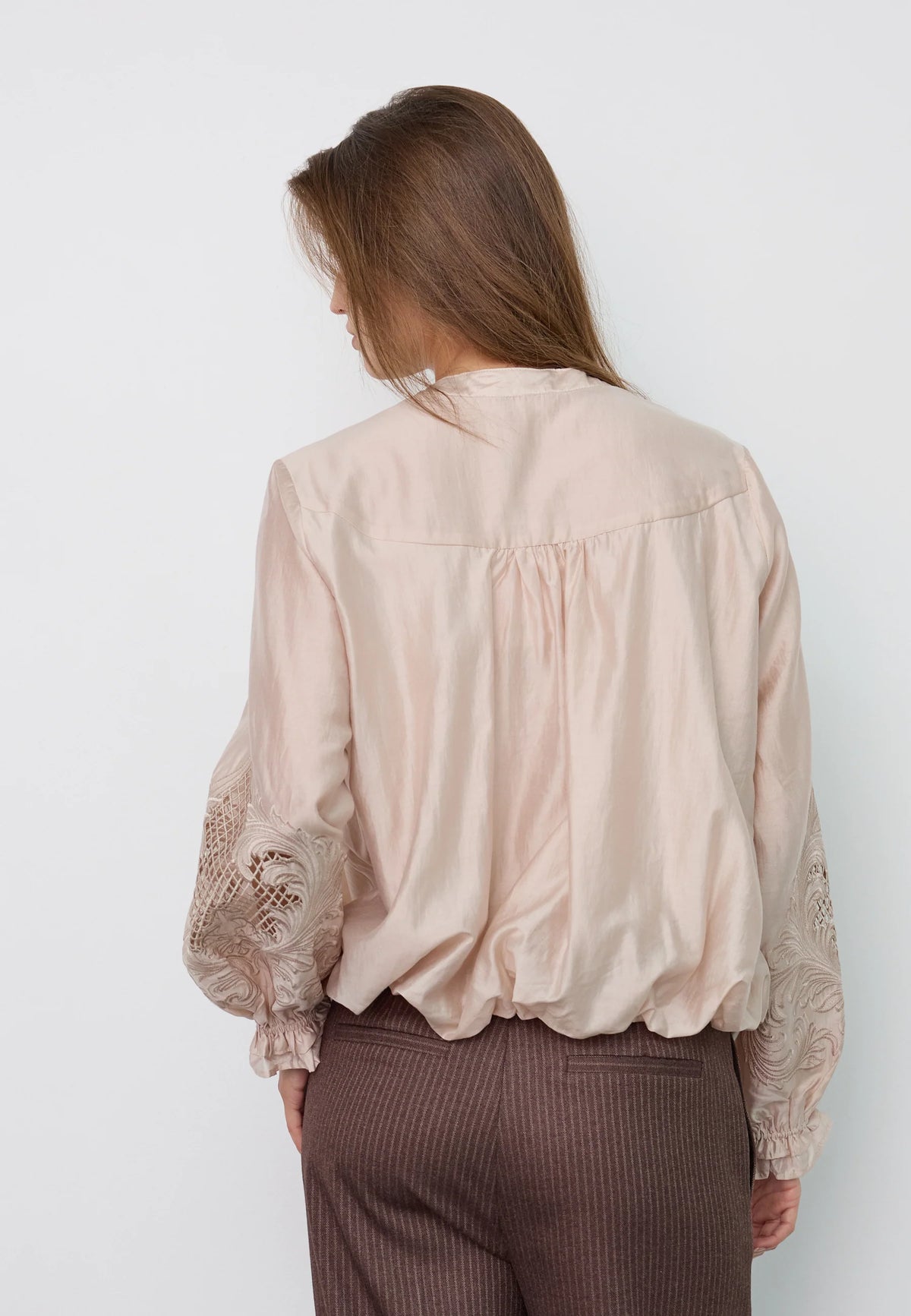 Co’Couture naisten paitapusero MelinCC Balloon Emb Shirt, Champagne