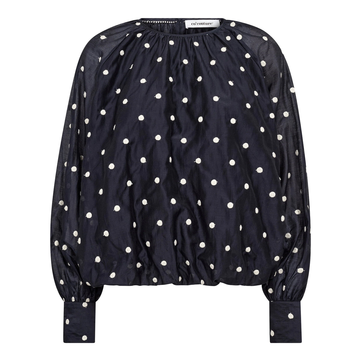 Co’Couture naisten pusero DitaCC Dot Balloon Blouse, tummansininen