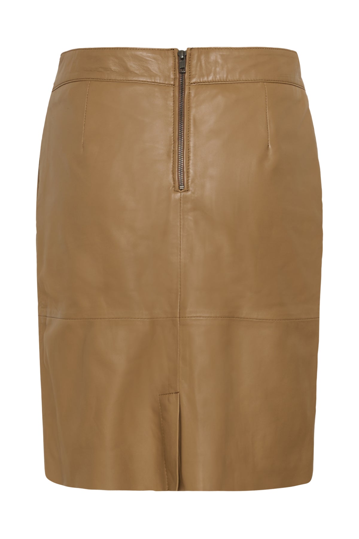 Culture naisten nahkahame Cuberta Leather Skirt, Tannin