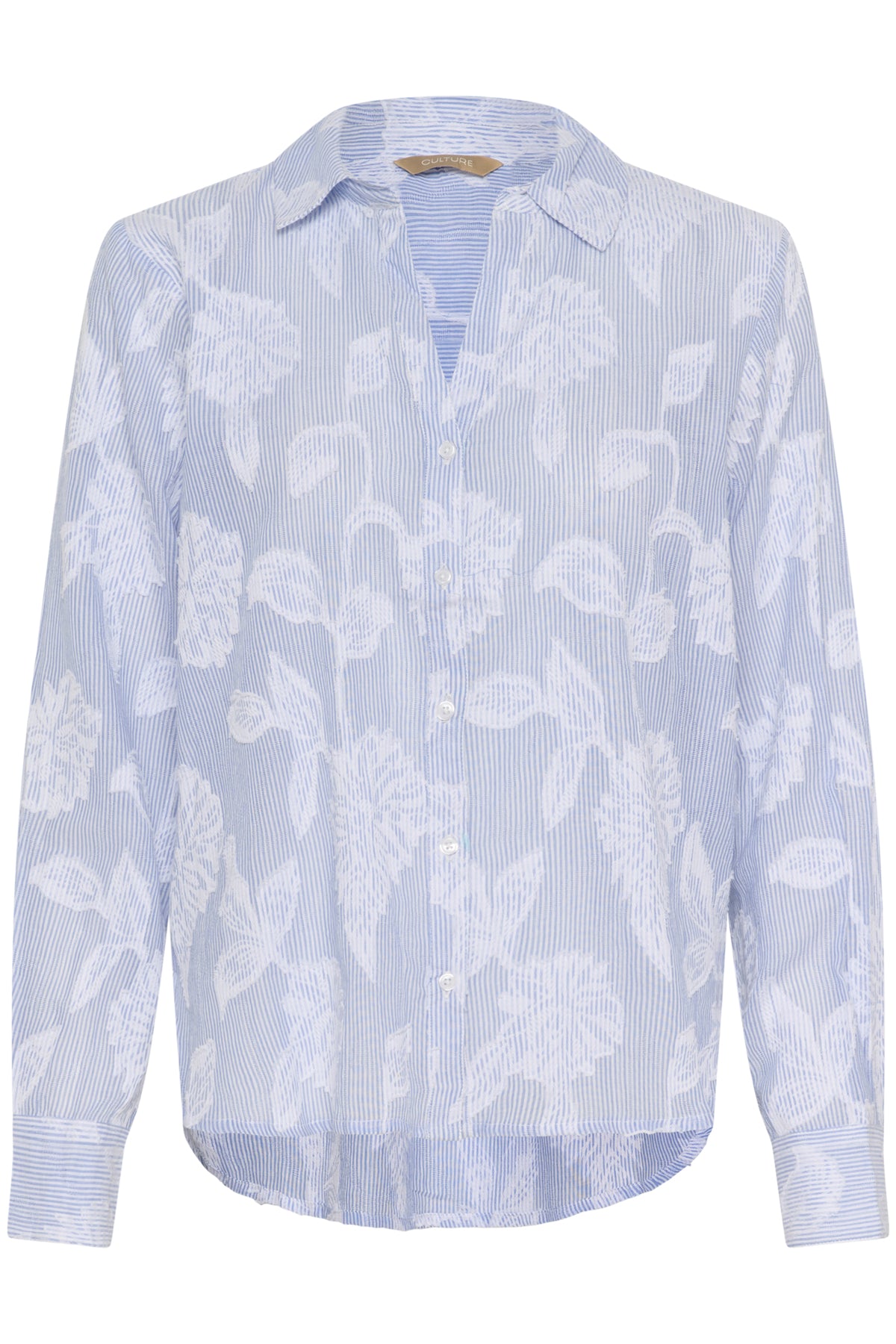 Culture naisten paitapusero Cuzanday Shirt, sinivalkoinen raita